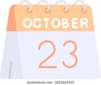 23 de Octubre Línea Vector Icon Design