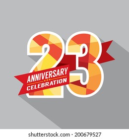 23rd Years Anniversary Celebration Design