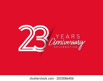 23rd Years Anniversary Celebration Logo Flat Stock Vector (Royalty Free ...