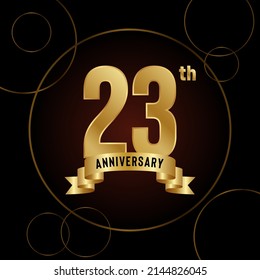 23th Anniversary logotype. Anniversary celebration template design for booklet, leaflet, magazine, brochure poster, banner, web, invitation or greeting card. Vector illustrations.