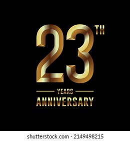 23th Anniversary Logotype Anniversary Celebration Template Stock Vector ...