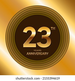 23th Anniversary logotype. Anniversary celebration template design for booklet, leaflet, magazine, brochure poster, banner, web, invitation or greeting card. Vector illustrations.