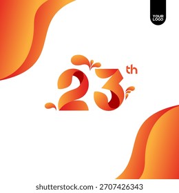 23th Anniversary logotype design, Twist Ribbons Logo