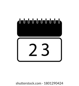 Icono 23 del Calendario. Estilo de diseño plano.Página de sitio Web plana moderna y elemento vector de diseño de aplicaciones móviles.