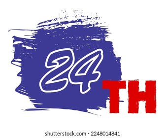 23th Ordinal Numbers counting vector art 