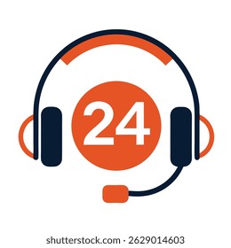 24 7 Customer Support Vector Artwork Illustration