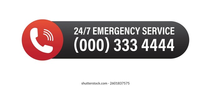 24 7 Emergency Service Support open, 24 hours a day, 7 days a week icon banner set. Call To Action. Tech supporting symbol. Timetable, time, hours signs. Delivery, shopping symbol. Vector illustration