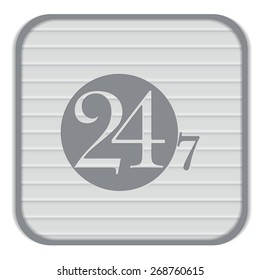 24 7 icon. open 24 hours a day and 7 days a week icons