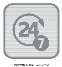 24 7 icon. open 24 hours a day and 7 days a week icons