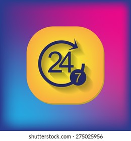 24 7 icon. open 24 hours a day and 7 days a week icons 24/7