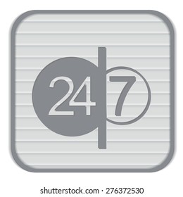 24 7 icon. open 24 hours a day and 7 days a week icons