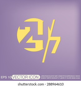 24 7 icon. open 24 hours a day and 7 days a week icons