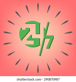 24 7 icon. open 24 hours a day and 7 days a week icons