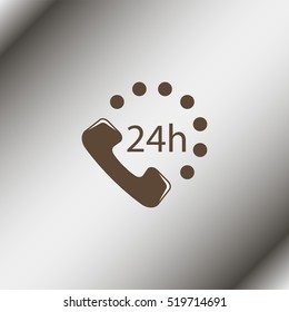 24 7 icon. Open 24 hours a day and 7 days a week icons.