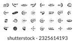 24 7 icon set. The 24 hour service is open 24 hours a day, 7 days a week. Simple illustration set of 24-7 elements, can be used in logo, ui and web design. 24-7 service concept. Vector illustration.