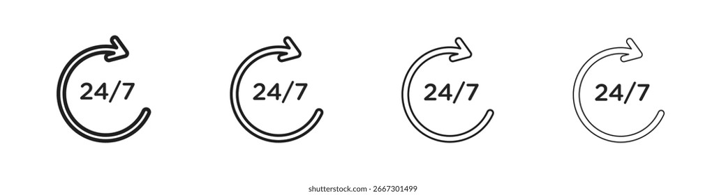 24 Pack de Vectores negros 7 icon simple. Elemento de infografía de diseño
