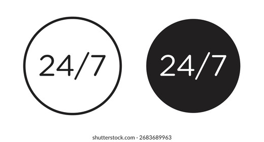 24 Forma de símbolo de 7 íconos. Símbolos de Vector.