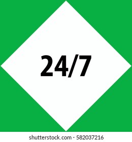 24 7  icon Vector design.