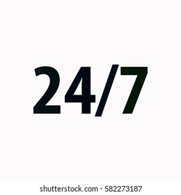 24 7  icon Vector design.
