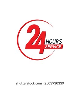 24 7 Service Available: We're Here When You Need Us Most" vector design
