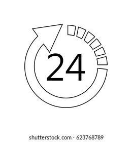 24 7 service icon image