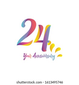 24 anniversary vector concept template design