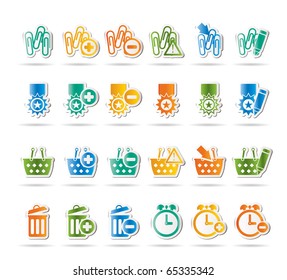 24 Business, office and website icons - vector icon set 1