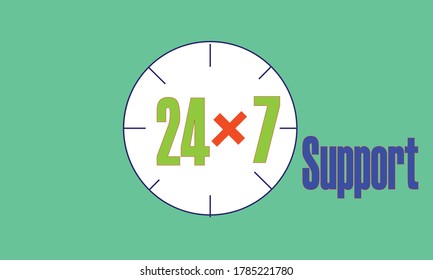 24 by 7 support vector