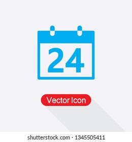 24 Calendar Icon Vector Illustration Eps10