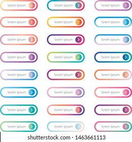 24 call to action buttons set flat gradient design