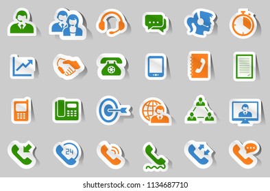 24 Call Center Icons - Sticker