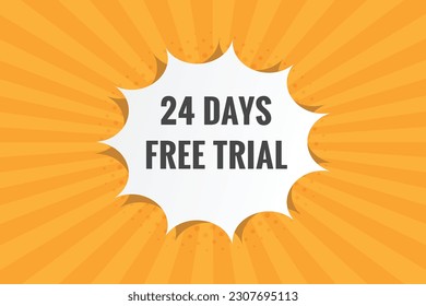 24 days Free trial Banner Design. 24 day free banner background