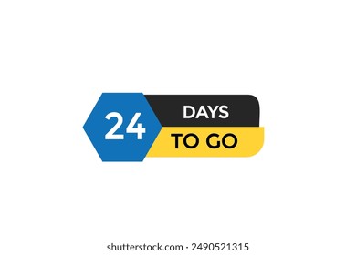 24 days to go, icon, stile, timer, countdown, clock,  go  to, time,  background, template, 24 days to go, countdown, sticker, left banner, business, sale, label button
