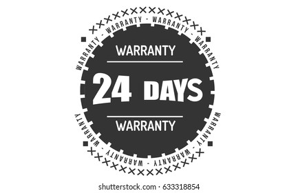 24 days warranty. stamp. vintage warranty
