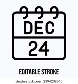 24 December Calendar, Vector Calendar.
