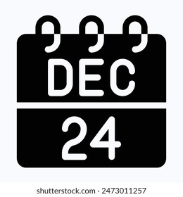 24 December Calendar, Vector Calendar. 