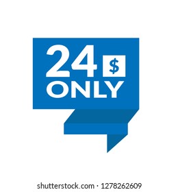 24 dollars only - emblem, label, badge,sticker, logo.Designed for your web site design, logo, app, UI - Vektor - Vektor 