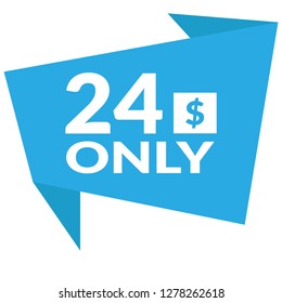 24 dollars only - emblem, label, badge,sticker, logo.Designed for your web site design, logo, app, UI - Vektor - Vektor 