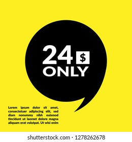 24 dollars only - emblem, label, badge,sticker, logo.Designed for your web site design, logo, app, UI - Vektor - Vektor 