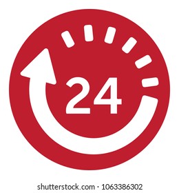 24 falt icon
