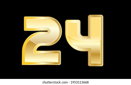 Number 24 Gold のイラスト素材 画像 ベクター画像 Shutterstock