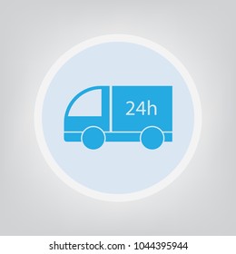 24 h delivery icon- vector illustration