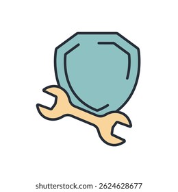 24 h icono de seguridad colección. estilo de diseño con fondo