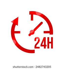24 h, twenty-four hours, clock, day, icon	