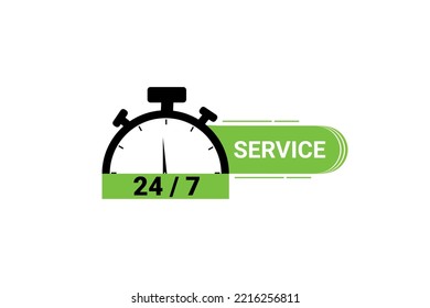 elemento vector de servicio de 24 horas 7 días