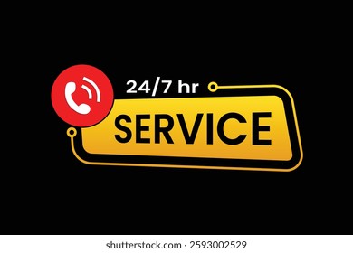 24 hour 7 days At Your Service ICON DESIGN
