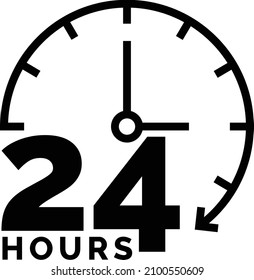 24 hour all day vector icon 