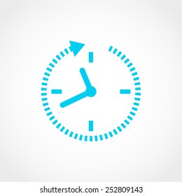 24 hour assistance , clock Icon Isolated on White Background