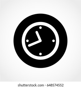 24 hour assistance , clock Icon Isolated on White Background
