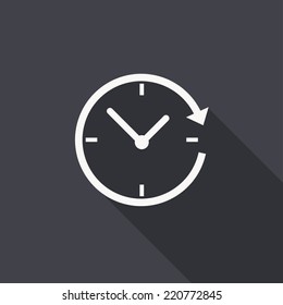 24 hour assistance , clock , vector illustration